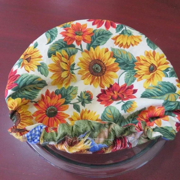 Kitchenaid Bowl Cover, Fall Farm Chickens and Sunflowers Reversible Mixer Cover - Picture 6 of 6